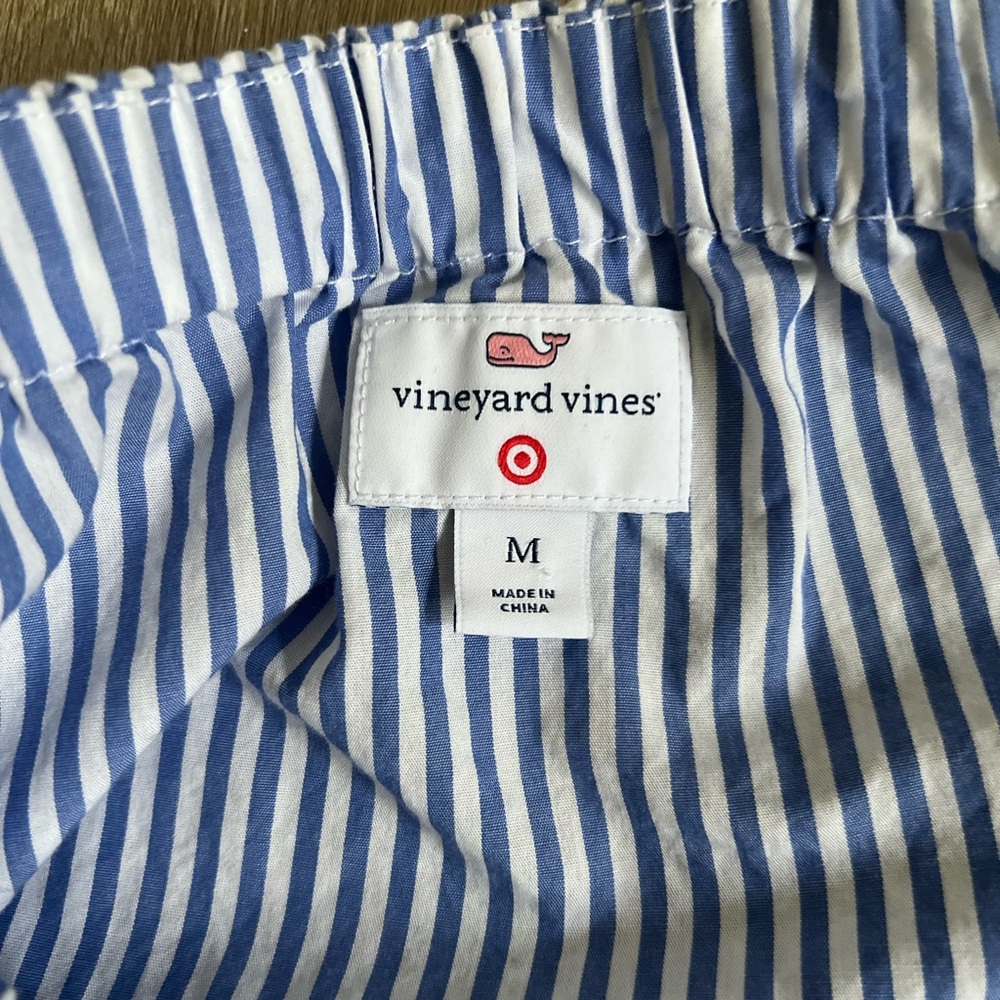 VINEYARD VINES Striped Off the Shoulder Short Sleeve Bardot Top EUC - Picture 8 of 9